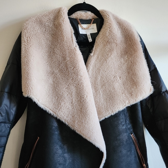 BCBG Generation XS mixed media insulated  winter jacket, faux fur and su… - Picture 7 of 11